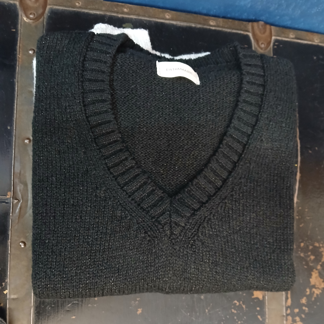 Chaleco Merino & Lúrex "A Brillar Mi Amor" Negro con Lurex Negro - Imagen 2