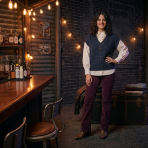 Chaleco Merino & Lúrex "A Brillar Mi Amor" Azul con Lurex Multicolor